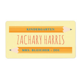 Terug naar School Pencil Label