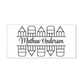 Terug naar School potloden Thema Rubberstempel (Afrduk)