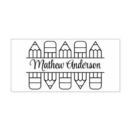 Terug naar School potloden Thema Rubberstempel