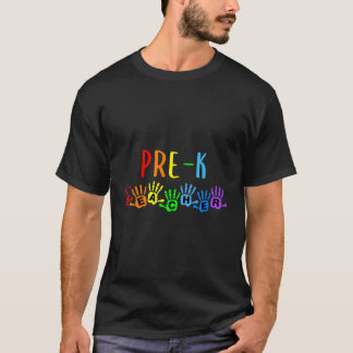 Terug naar school Pre-K leraar Handprints T-shirt