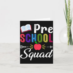 Terug naar school pre-k leraar student kleuterscho kaart