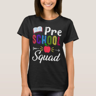 Terug naar school pre-k leraar student kleuterscho t-shirt