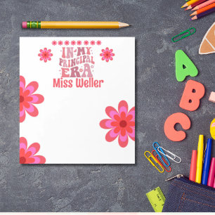 Terug naar school Principal Era retro gepersonalis Notitieblok