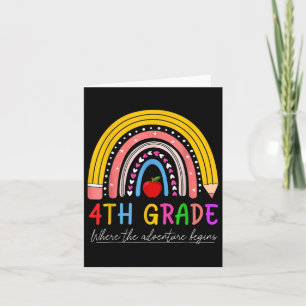 Terug naar school Rainbow 4th Grade waar het avont Kaart