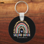 Terug naar school Rainbow Leopard Tweede Grade Tea Sleutelhanger (Voorkant)