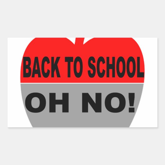 Terug naar school rechthoekige sticker (Voorkant)