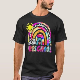Terug naar school Regenboog Boho Tie Dye Leraar Ha T-shirt