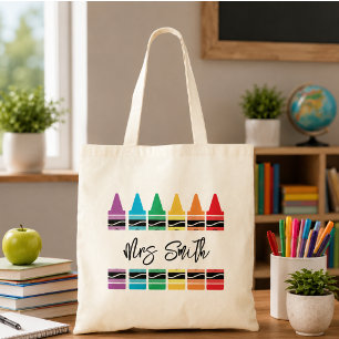 terug naar school Regenboog Leraar Leven Tote Bag