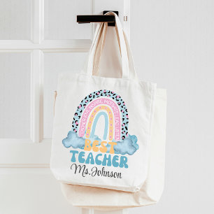 Terug naar school Regenboog Leraar Waarderingsgesc Tote Bag