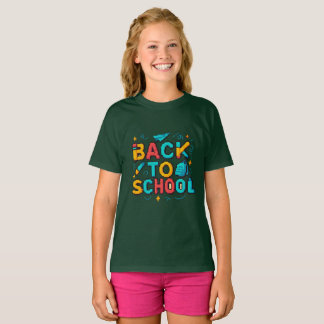 Terug naar School Retro 8-Bit Gamer Typography Des T-shirt