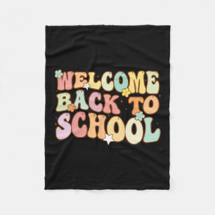 Terug naar school Retro Eerste dag van de school l Fleece Deken