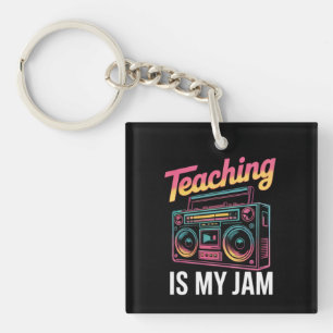 Terug naar school Retro lesgeven is mijn ding 80s Sleutelhanger
