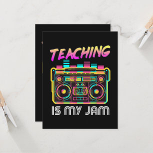 Terug naar school Retro Onderwijs is mijn Jam 80s Kaart