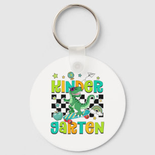 Terug naar school rollend naar kleuterschool T-rex Sleutelhanger