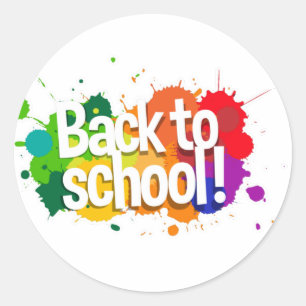 Terug naar School Ronde Sticker