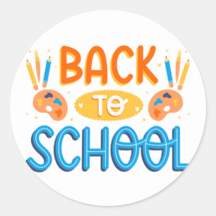 Terug naar school ronde sticker