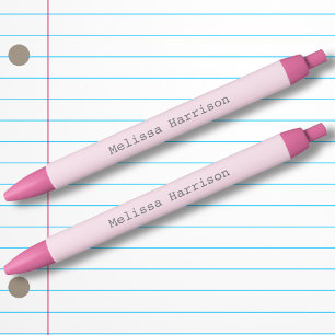 Terug naar School Roze Kleur Coded Meisje Typed Fo Zwarte Inkt Pen
