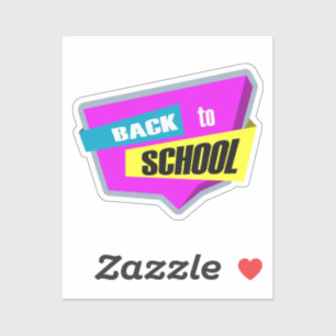Terug naar school roze op maat gesneden vinyl stic sticker