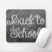 Terug naar school schoolbord krijtbord citaat muismat (Met muis)