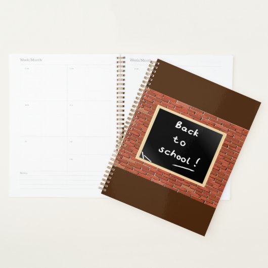Terug naar school schoolbord spiraalplanner planner (Display)