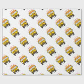 Terug naar school - schoolbus cadeaupapier (Vlak)
