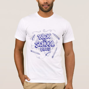 Terug naar school-sfeer Doodle-kunst T-shirt