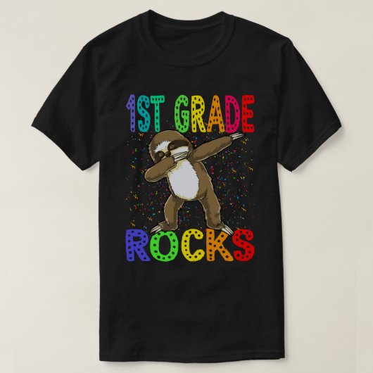 Terug naar school Shirt 1ST GRADE-rotsen (Design voorkant)