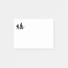 Terug naar school - Silhouet kinderen lopen Post-it® Notes