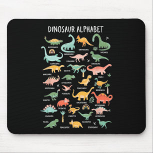 Terug naar school Soorten dinosauriërs Alfabet Ide Muismat