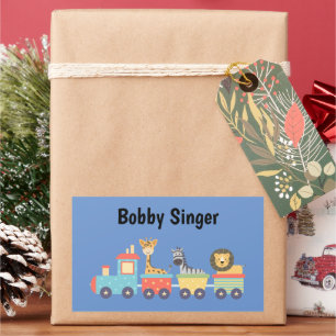 Terug naar School Speelgoed Train Giraffe Zebra Le Rechthoekige Sticker