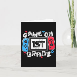 Terug naar school spel op 1e klas leuke gamer Kind Kaart