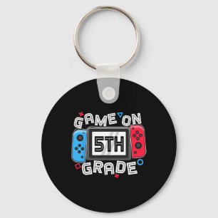 Terug naar school spel op 5e klas leuke gamer Kind Sleutelhanger
