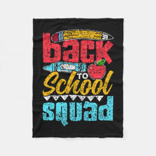 Terug naar school squad kinderen leraar leerling t fleece deken