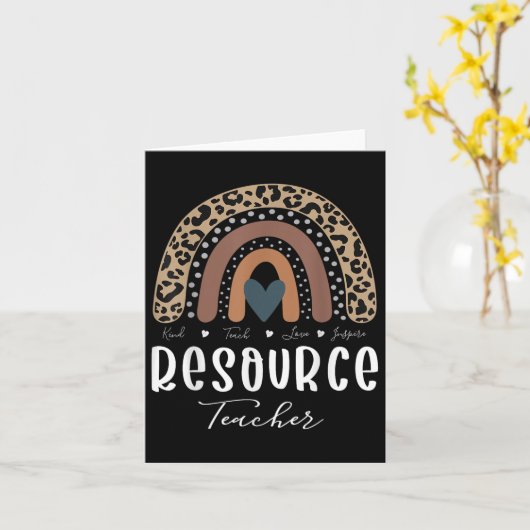 Terug naar School Squad, Leopard Rainbow Resource  Kaart (Gele Bloem)