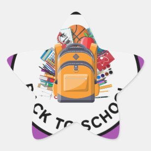 terug naar school ster sticker