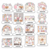 Terug naar school Stickers Halloween Assortiment (Voorkant)