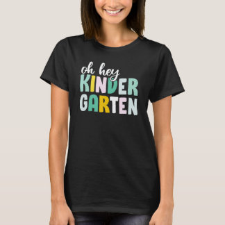 Terug naar school studenten leraar 1e dag kleuters t-shirt