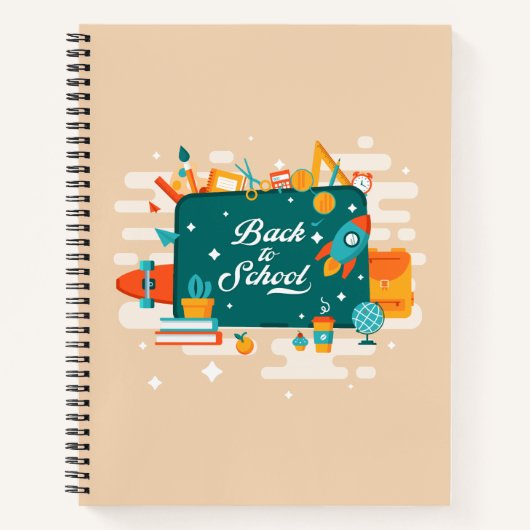 Terug naar School Supplies Cream Notitieboek (Voorkant)