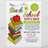 Terug naar School Supply Drive Charity Raffle Flyer (Voorkant)