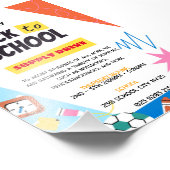 Terug naar School Supply Drive Fundraiser Foto Afdruk (Hoek)