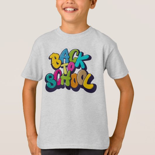 Terug naar School T-shirt hallo | Derdegraads T-sh (Voorkant)