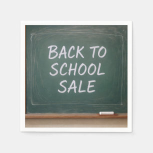 Terug naar school Teken op een groen schoolbord Servet