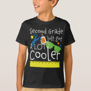 Terug naar school tweede klas is net een stuk cool t-shirt