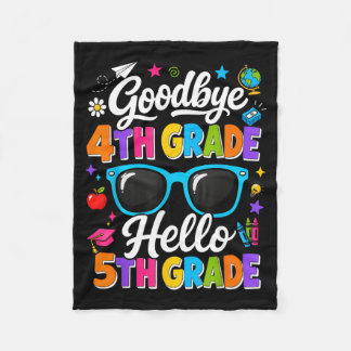 Terug naar school Vaarwel 4e Groet 5e klas school Fleece Deken