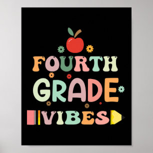Terug naar school vierde klas studenten poster