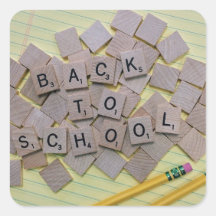 Terug Naar School Vierkante Stickers