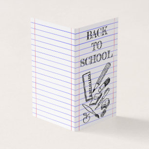 Terug naar school visitekaartjes