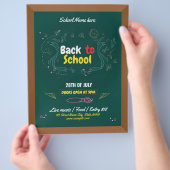 Terug naar school vlieger flyer (Hand)