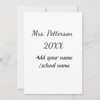 Terug naar school voeg de naam van de leerkracht j