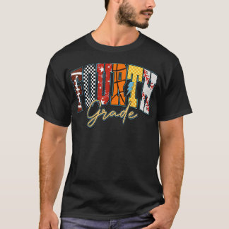 Terug naar school Voetbal Honkbal Basketbal T-shirt